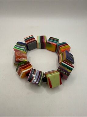 Jackie Brazil "POP" Liquorice Mix Small Cubes Bracelet